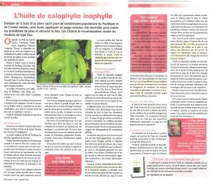 L'huile de calophylle inophylle